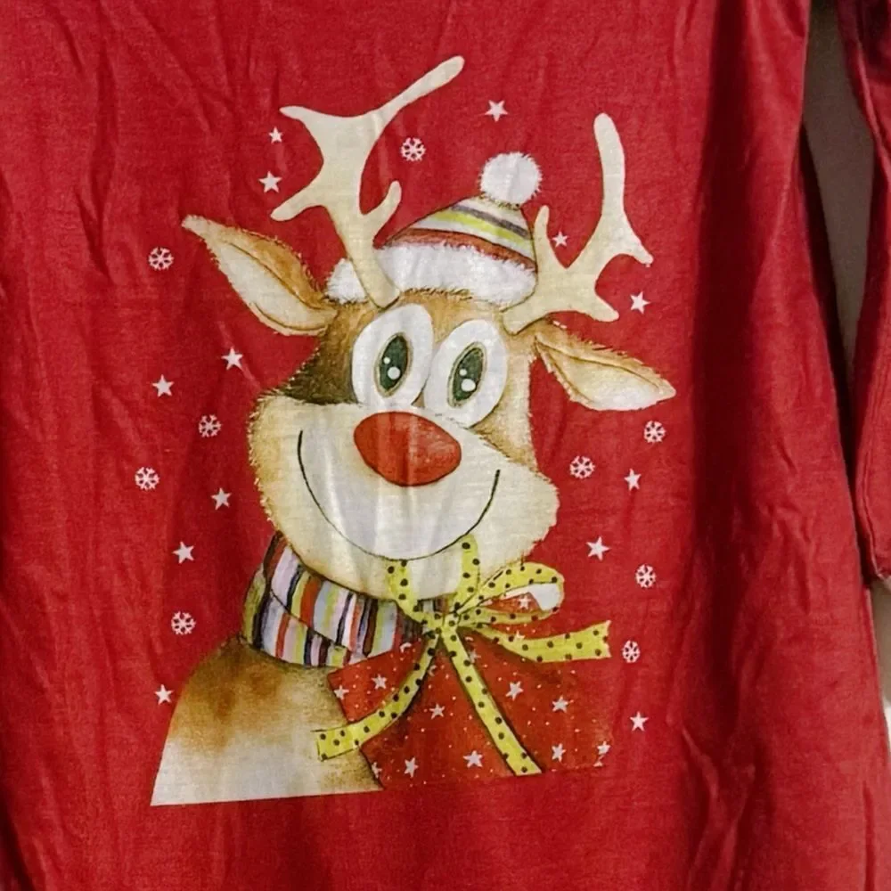 Festive Red Reindeer‎ Kids One Piece